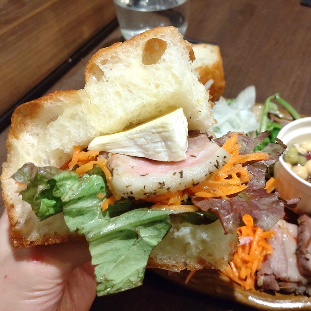 たまゆらんのフォカッチャのサンドイッチ