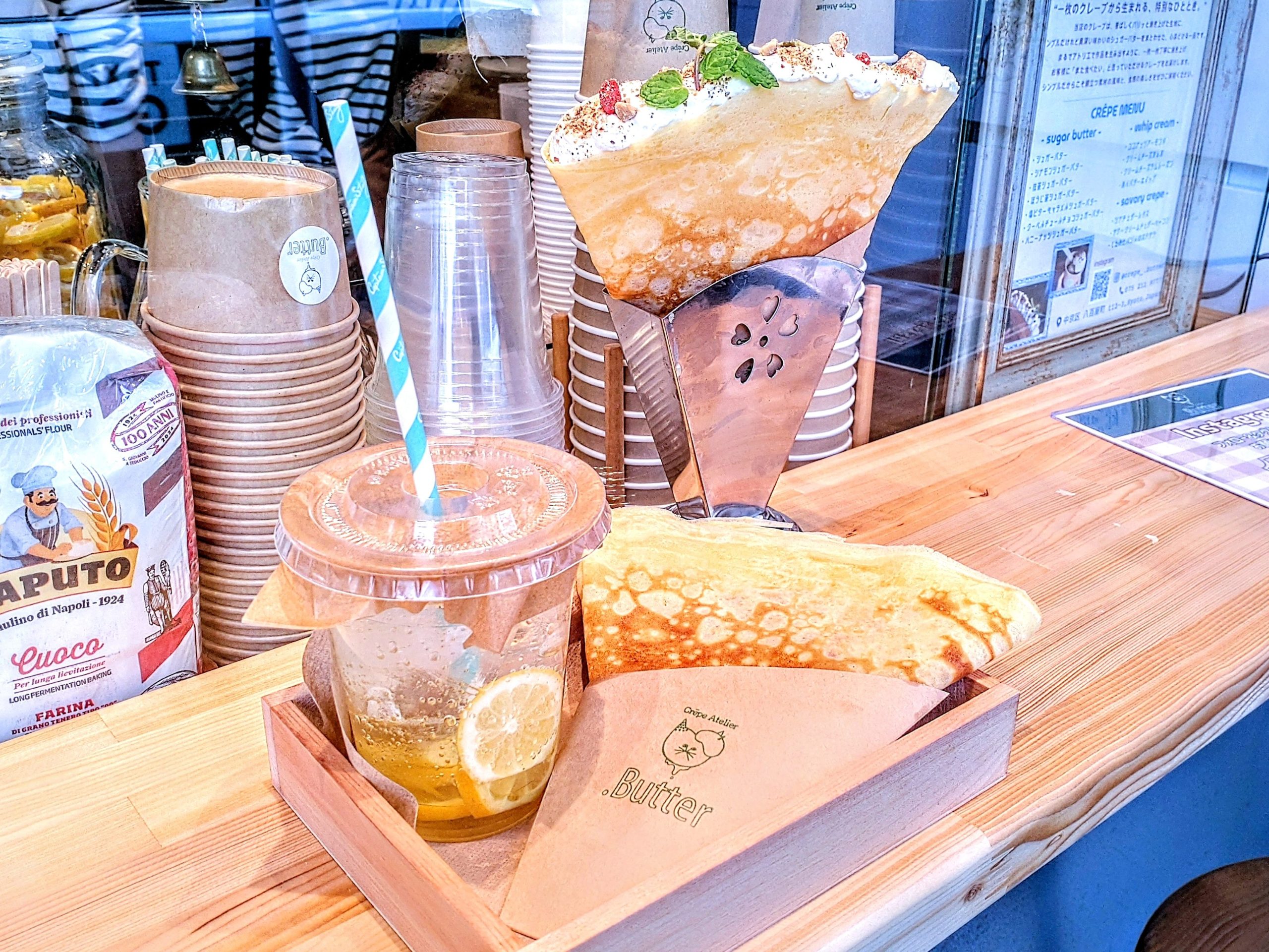 クレープアトリエドットバター クレープとドリンクのセット