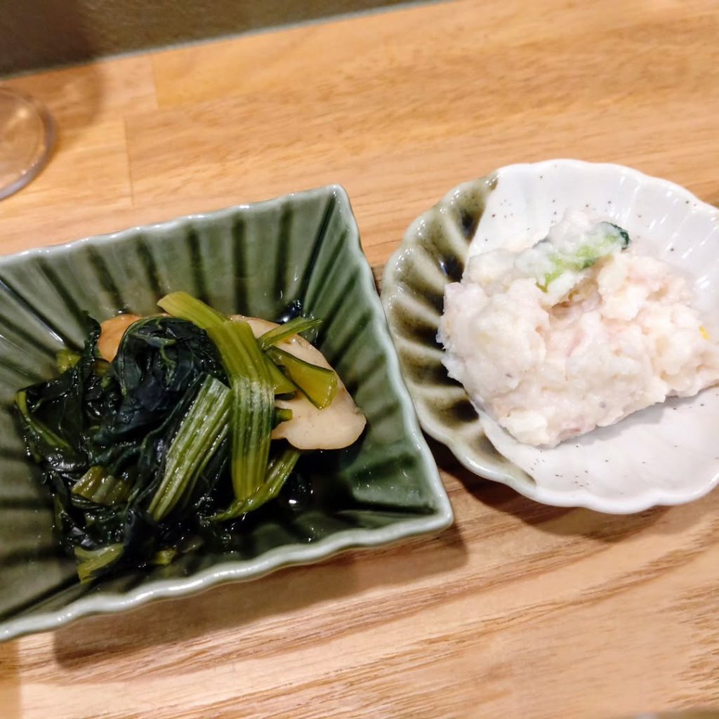 てっぱちチキンのランチの小鉢