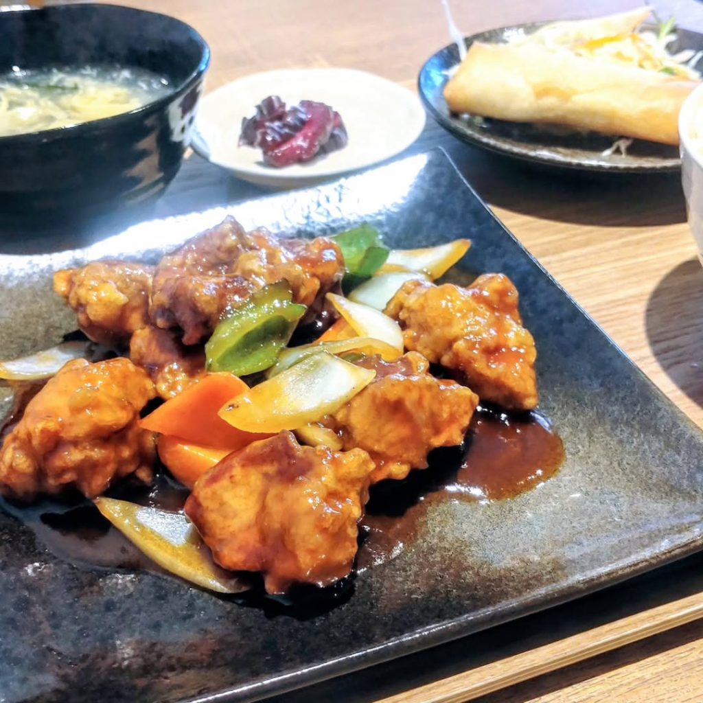 おいしい中華宇霖（うりん）の酢豚定食のランチ