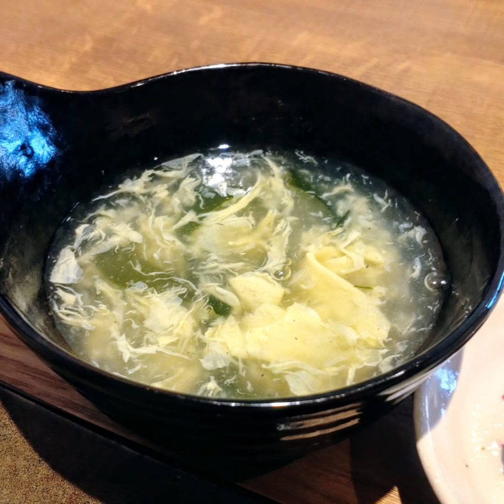 おいしい中華宇霖のランチの玉子スープ