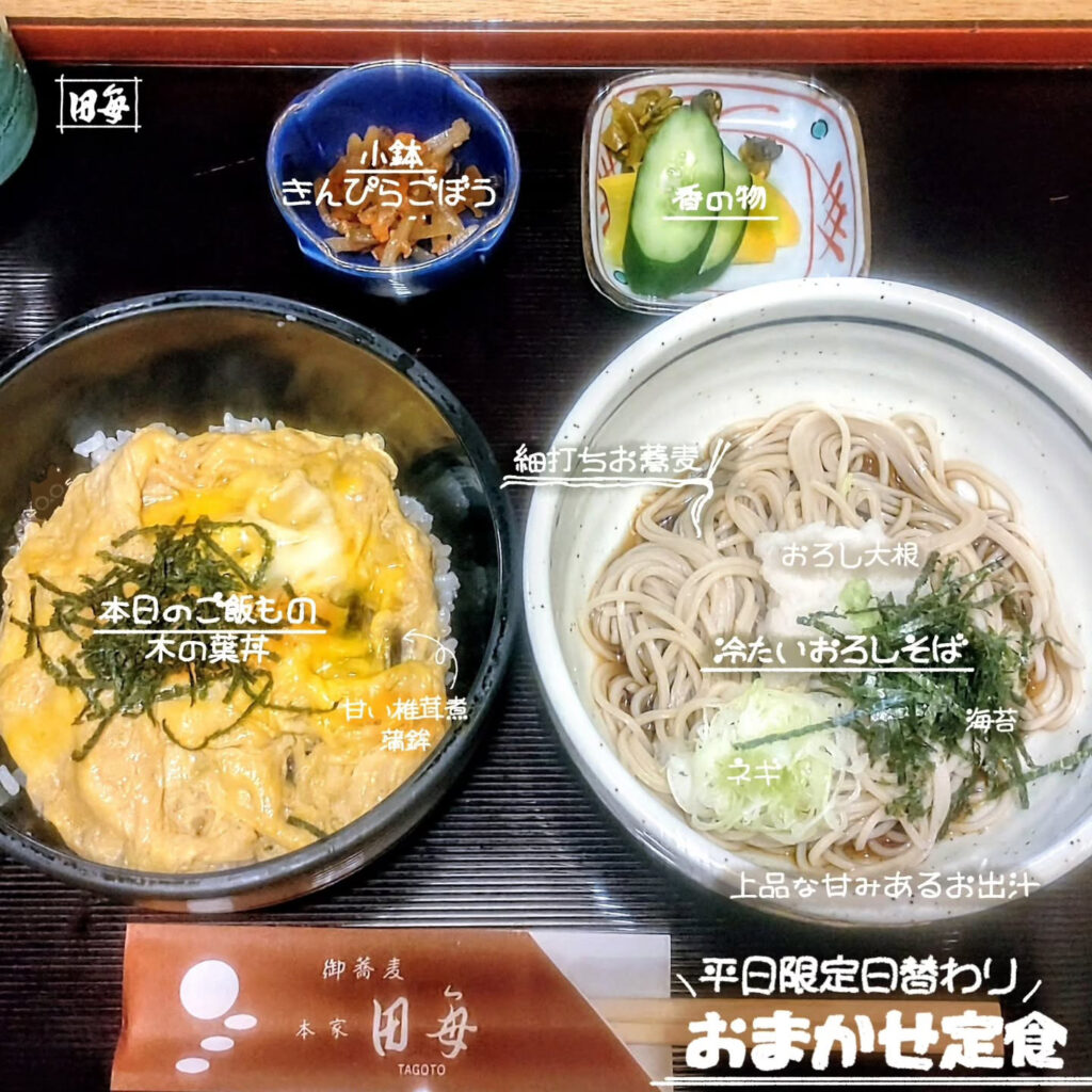 本家 田毎 三条本店のおまかせ定食
