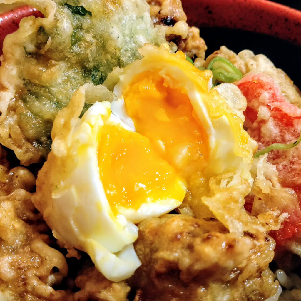 竹田津亭の半熟の卵の天ぷら