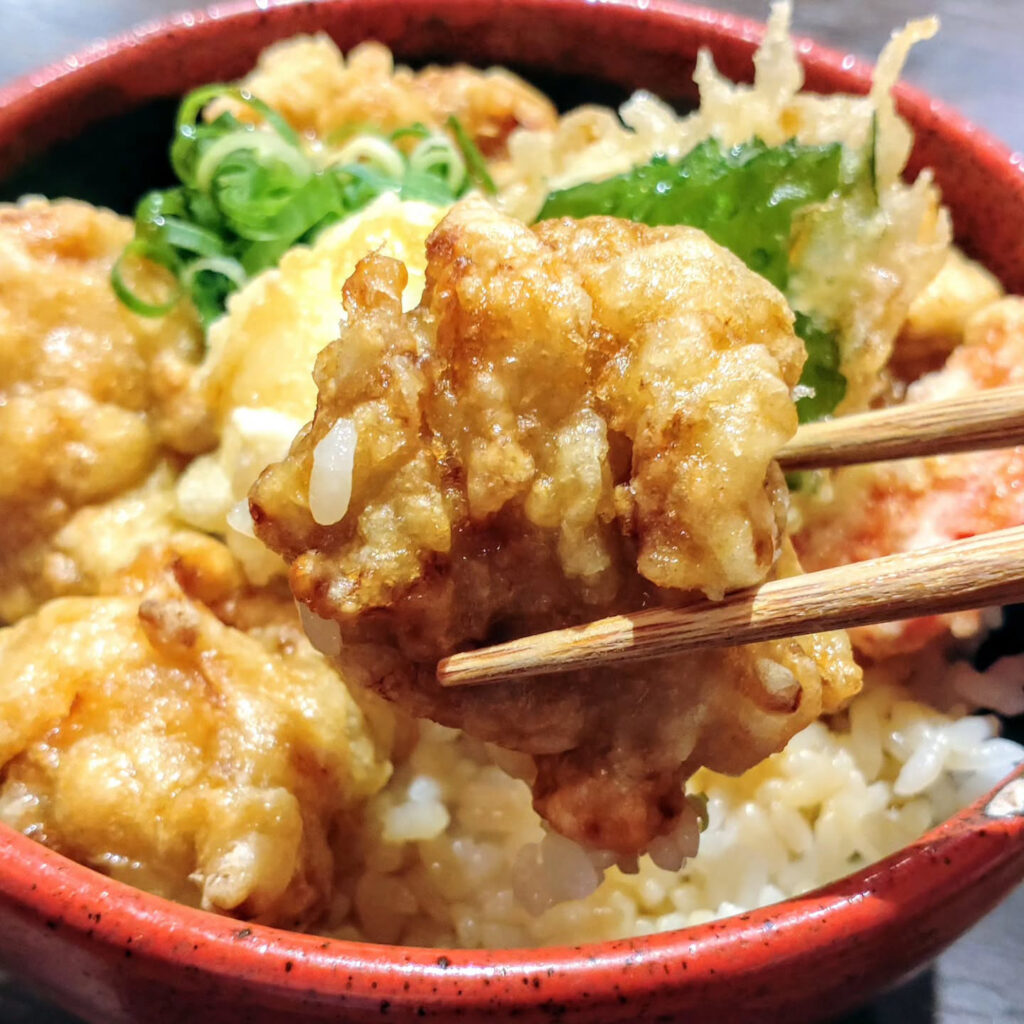 竹田津亭の天丼の鶏天