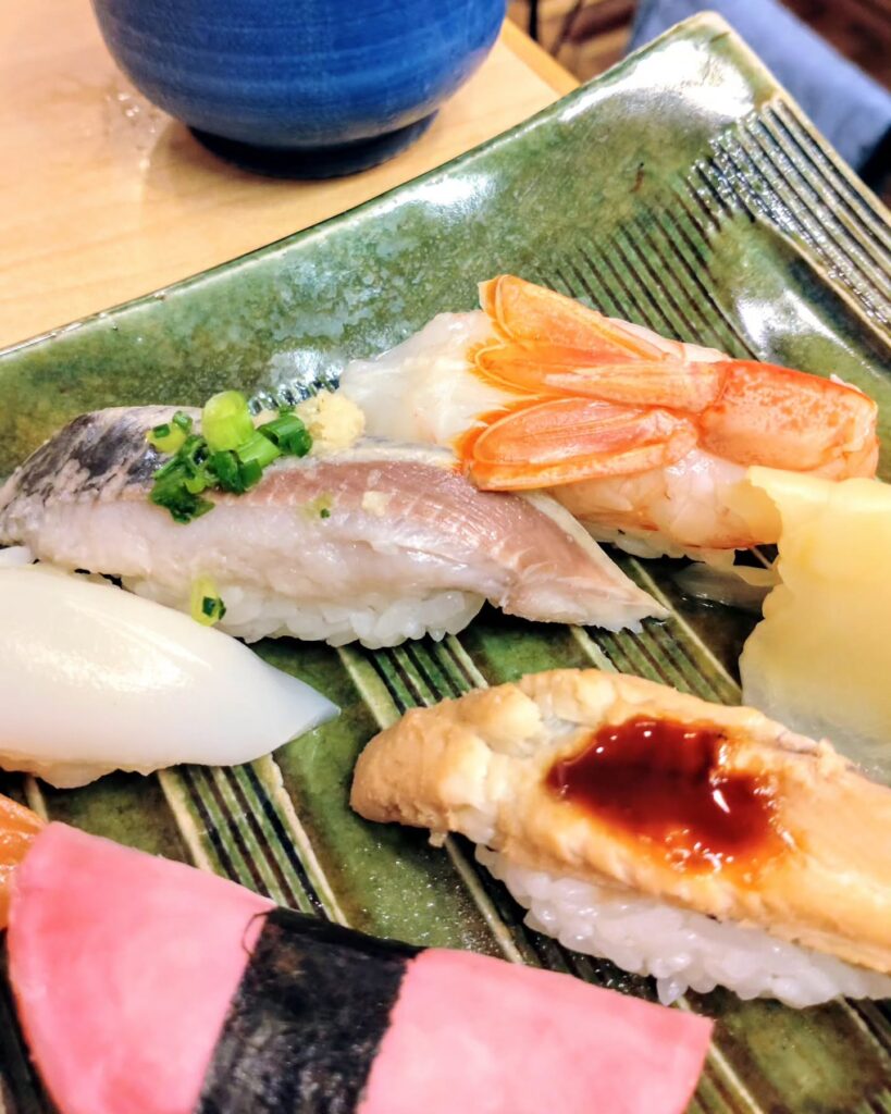 築地寿司清 大丸京都店のアジのにぎり