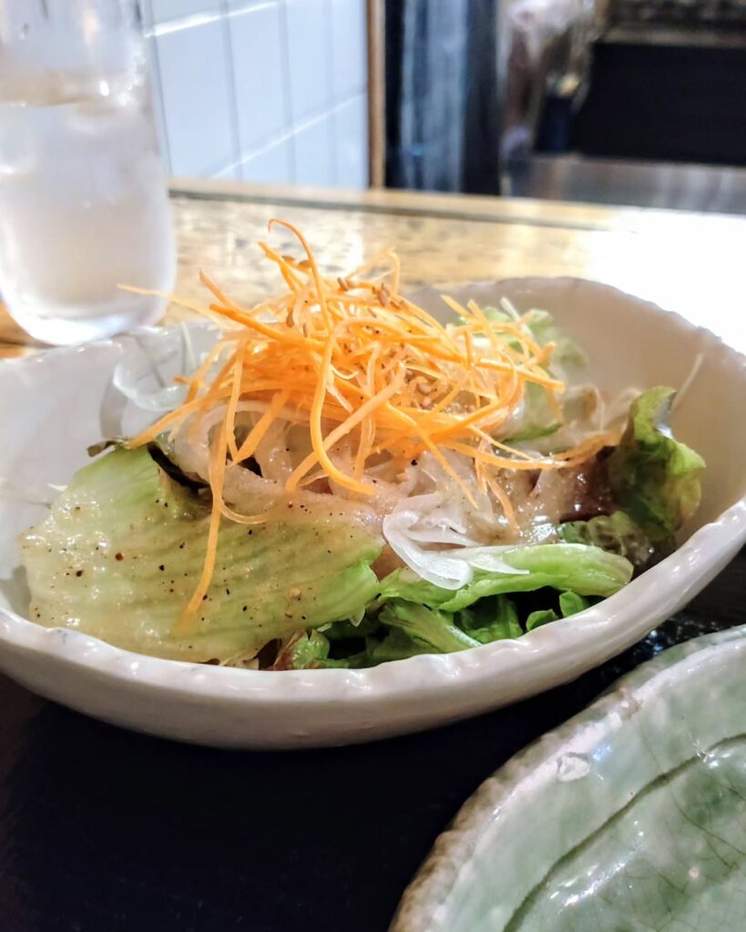 肉専科 はふう 本店のランチのサラダ