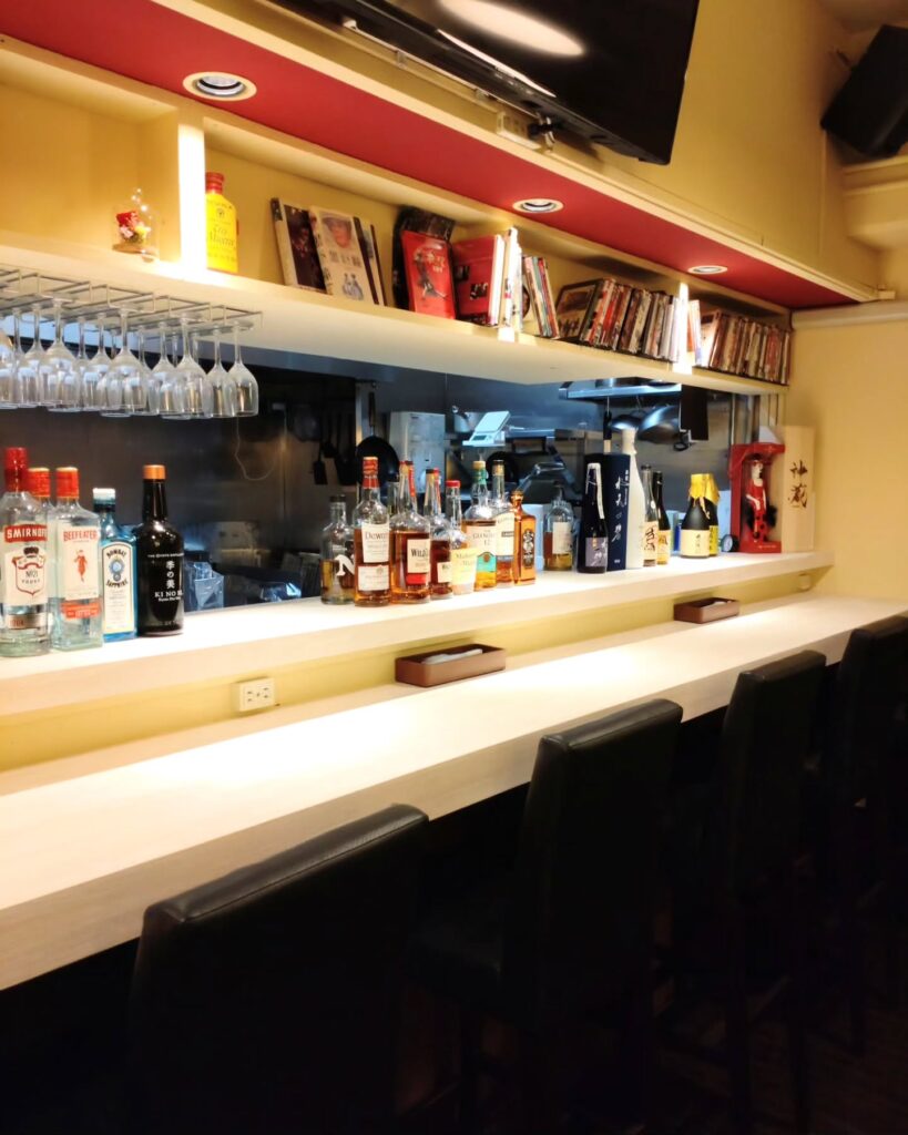 くらぶ Naoの店内のカウンター席