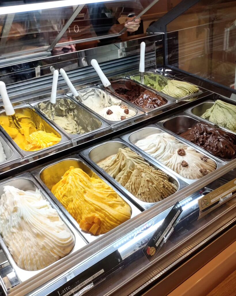 ViTO 京都店のジェラート販売コーナー