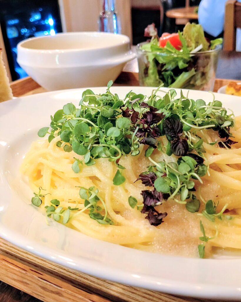 寺町コロンボの芽ジソたっぷりのスパゲッティ