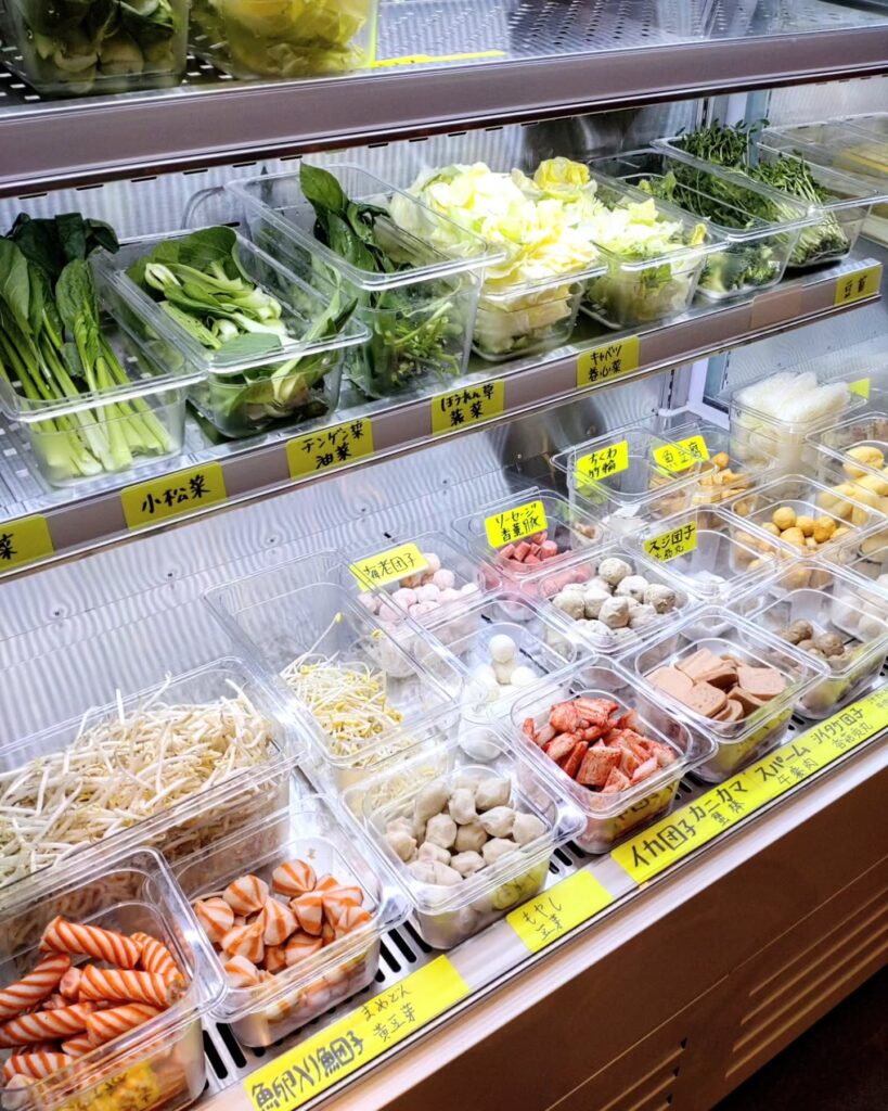 ラホンバン マーラータン 京都河原町店のマーラータンの具材エリア