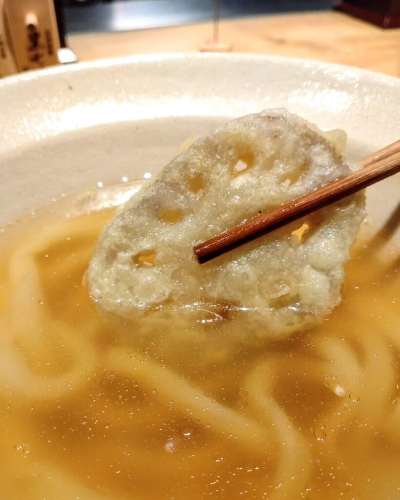 うどん しき#京都御幸町店のレンコンの天ぷら