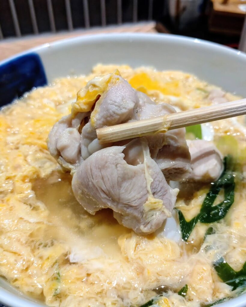 生そば 大黒屋の親子なんばの鶏肉