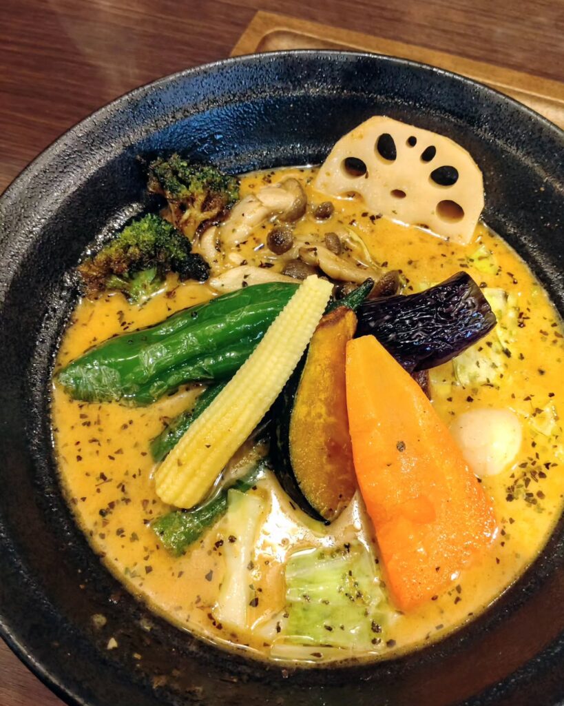 札幌スープカリーキング 京都新京極店の野菜カリーの具材