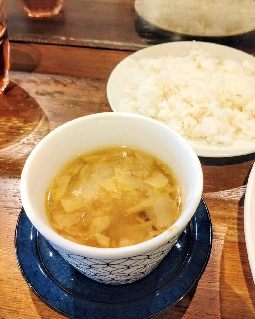 Spain Bal Sidra(スペインバル シドラ)のごはんと味噌汁 - 京都市役所前ランチめぐり Spain Bal Sidra(スペインバル シドラ)のごはんと味噌汁