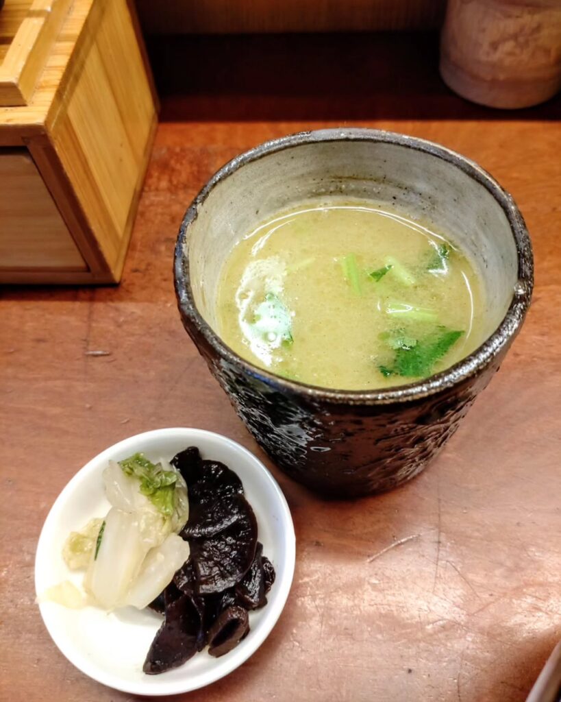 焼鳥 かなざわ 六角店のスープ漬物