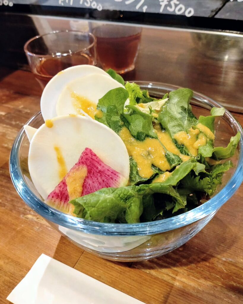 Spain Bal Sidra(スペインバル シドラ)のランチのサラダ - 京都市役所前ランチめぐり Spain Bal Sidra(スペインバル シドラ)のランチのサラダ